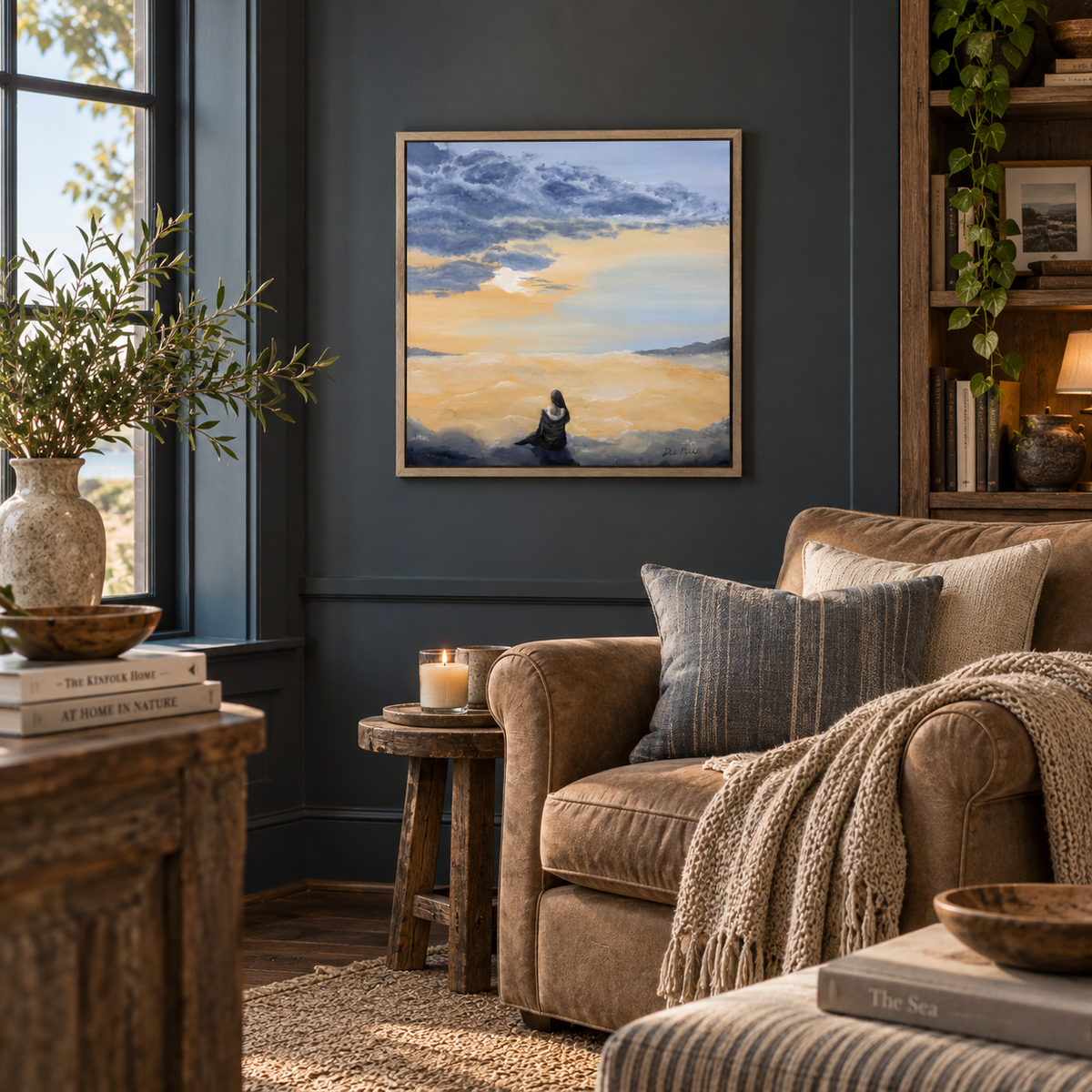 She Sits with the Sky - Original Painting
