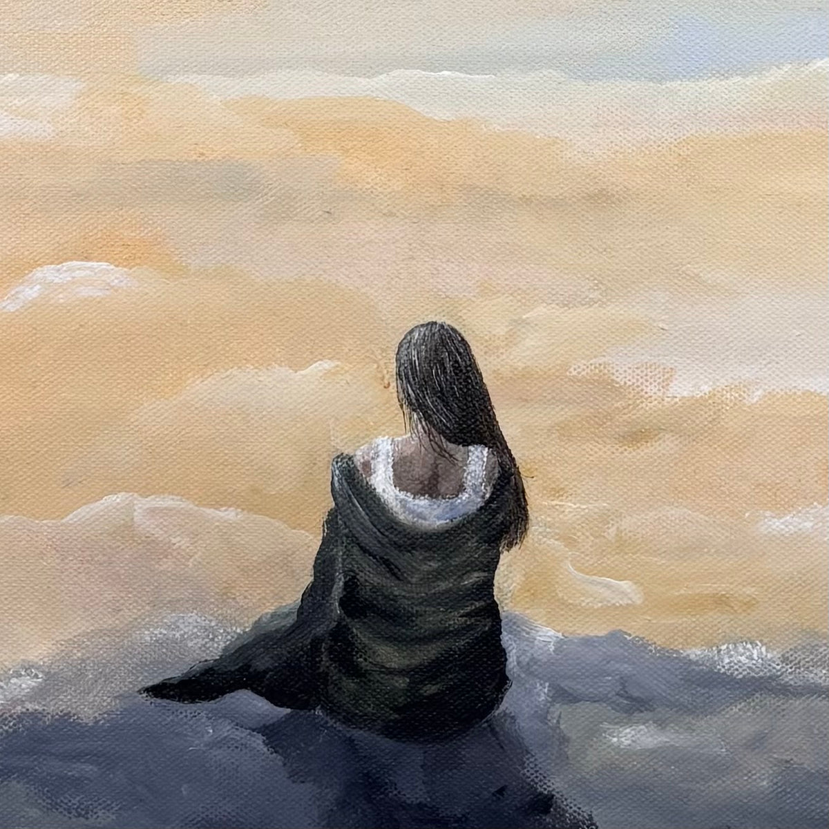 She Sits with the Sky - Original Painting
