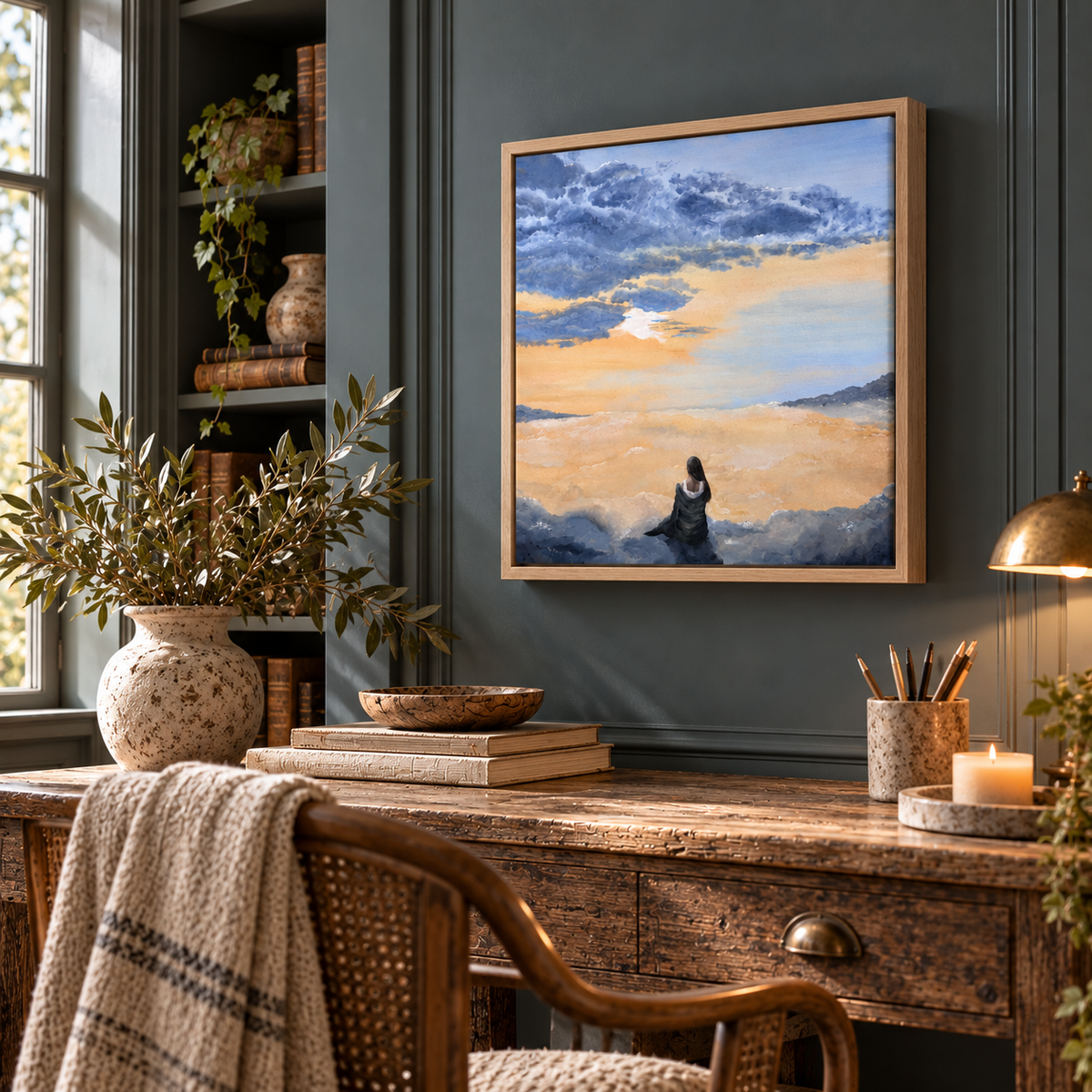 She Sits with the Sky - Fine Art Print