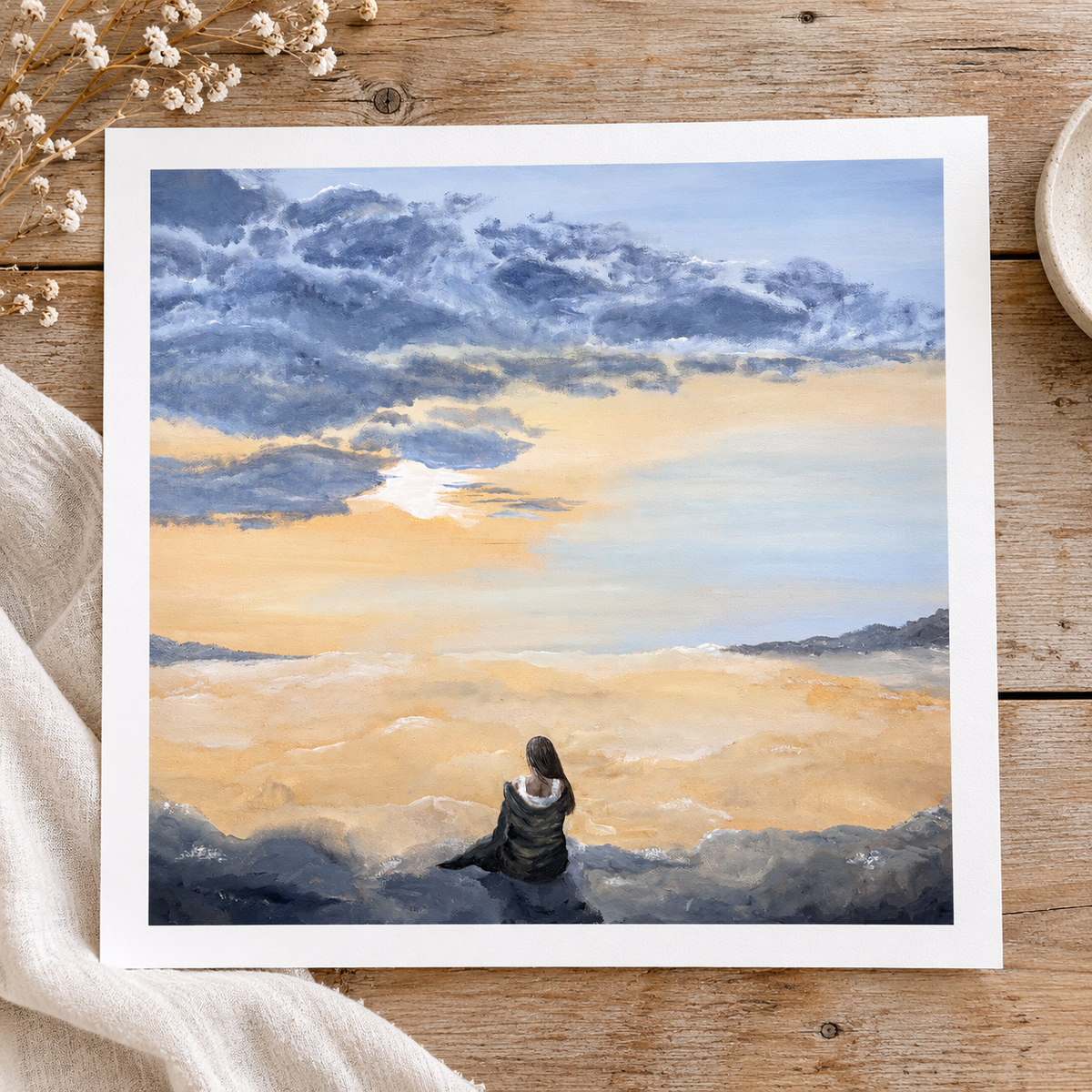 She Sits with the Sky - Fine Art Print