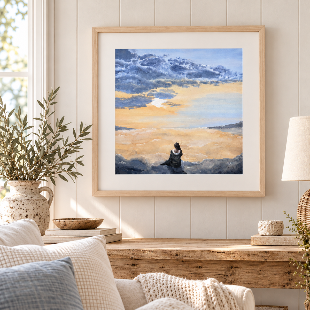 She Sits with the Sky - Fine Art Print