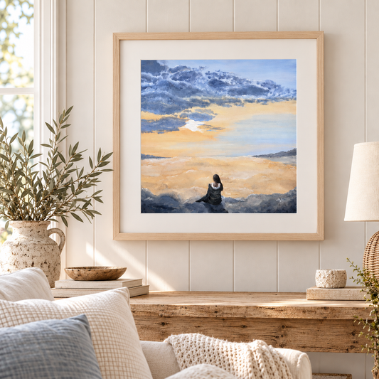 She Sits with the Sky - Fine Art Print